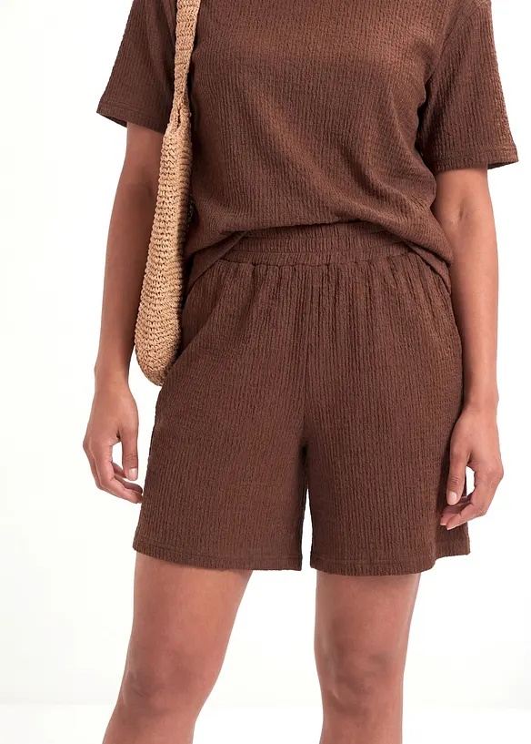 Schlupf-Shorts aus Borkencrepe, bonprix