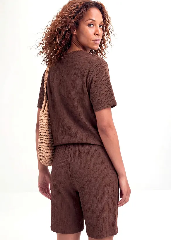Schlupf-Shorts aus Borkencrepe, bonprix