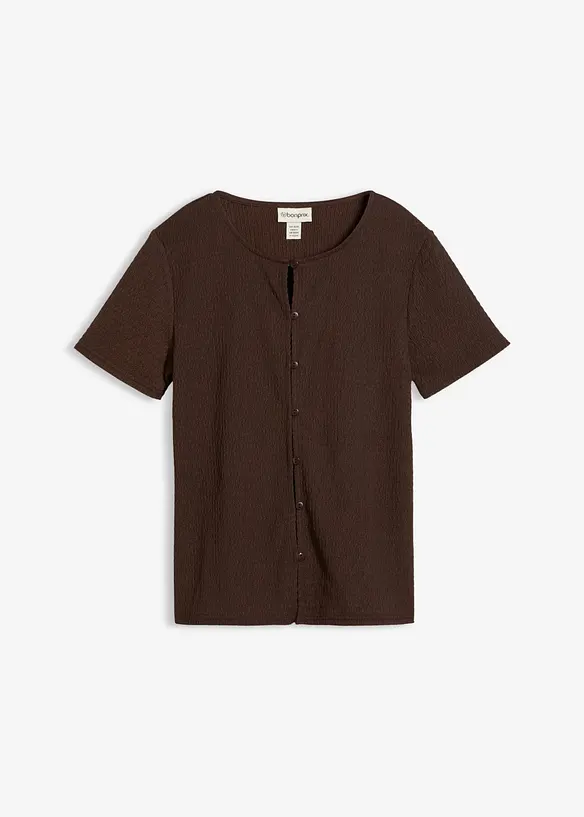 Shirt mit Struktur und Knopfleiste, bonprix
