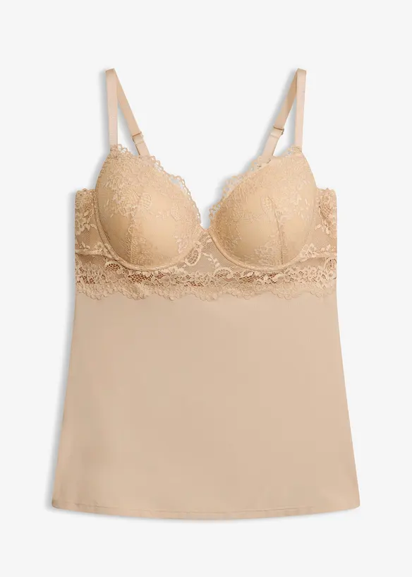 Caraco soutien-gorge en mati&egrave;re microfibre lisse, bonprix