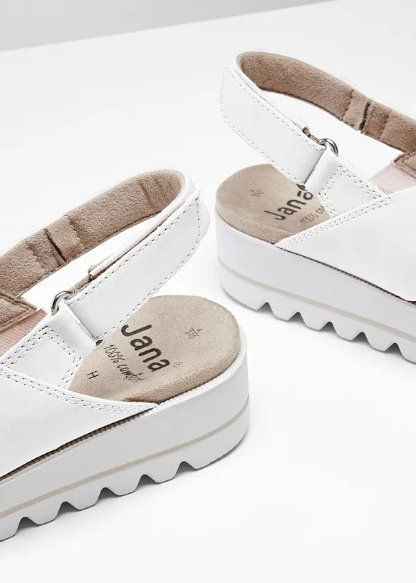 Jana Komfort-Plateau-Sandalen in bequemer Weite, Jana