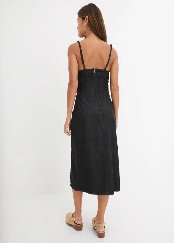 Jeanskleid mit Schlitz, bonprix