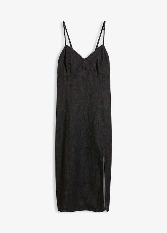 Jeanskleid mit Schlitz, bonprix