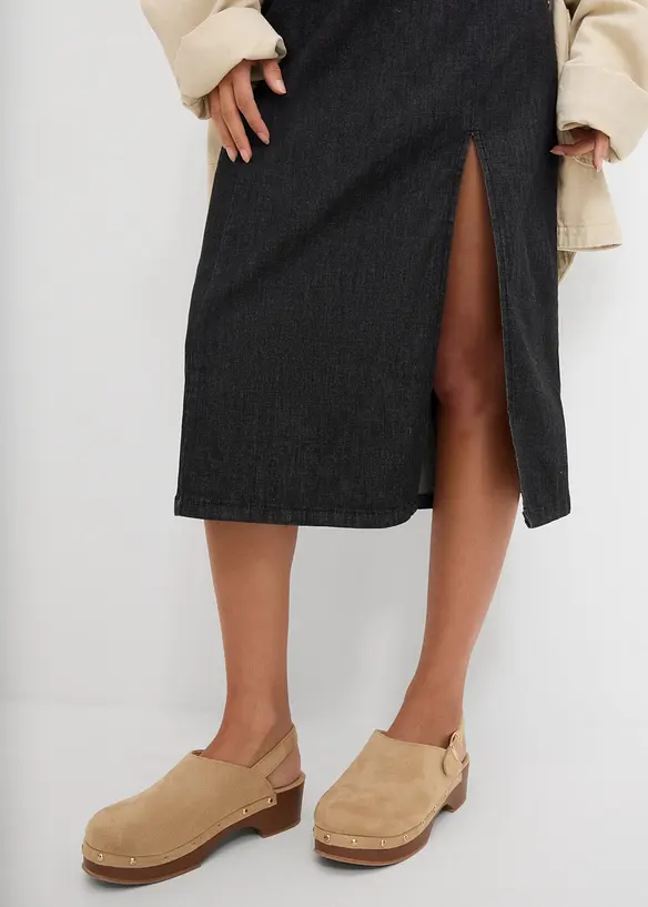 Jeanskleid mit Schlitz, bonprix