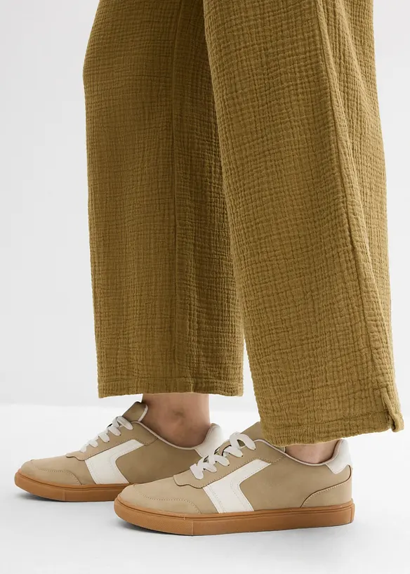 Pantalon palazzo l&eacute;ger en gaze de coton, bonprix