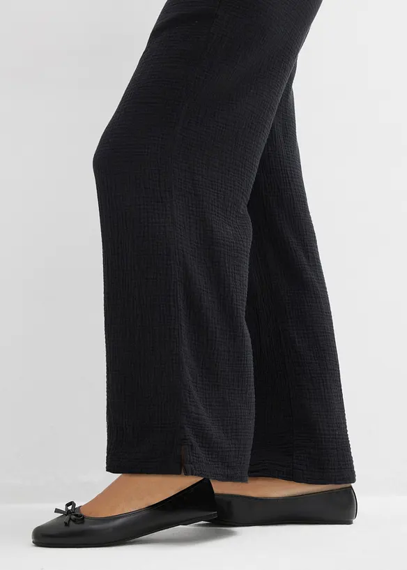 Pantalon palazzo l&eacute;ger en gaze de coton, bonprix