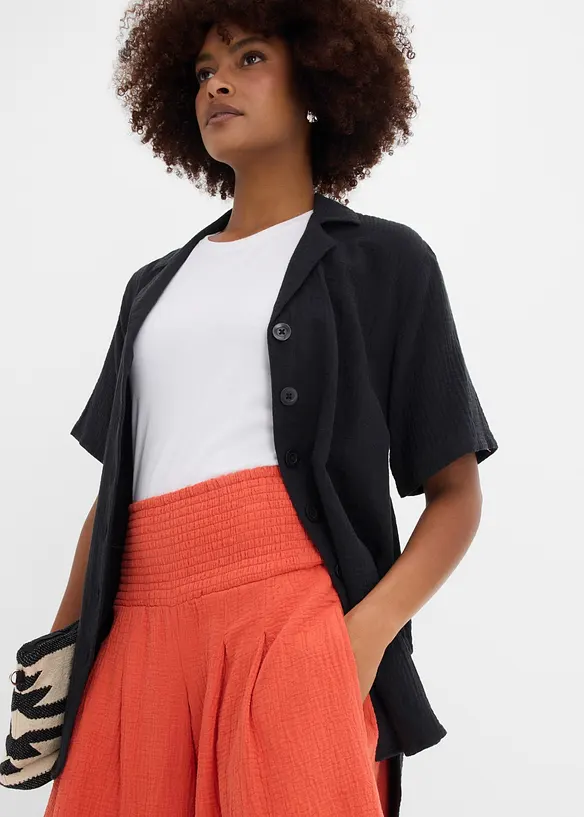 Pantacourt en gaze de coton, bonprix