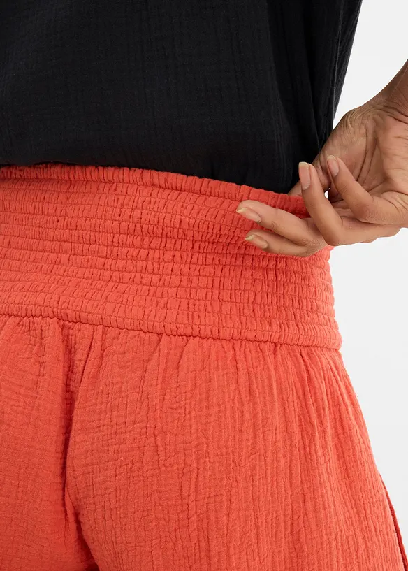 Pantacourt en gaze de coton, bonprix