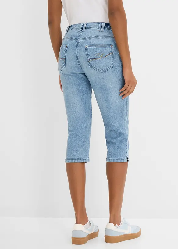 Jean droit, taille mi-haute, extensible, bonprix
