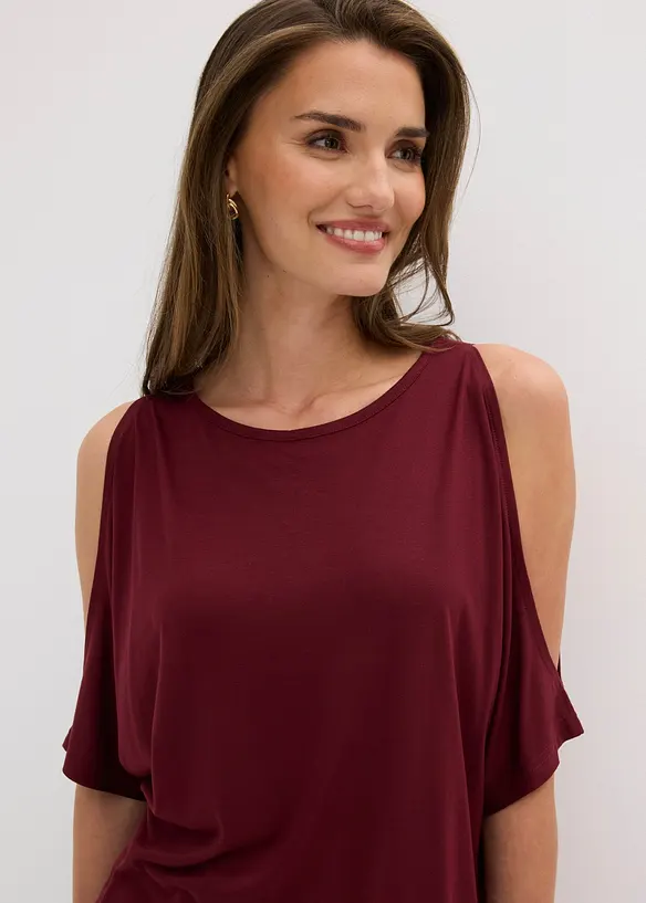 Cold-Shoulder-Shirt aus Viskose, bonprix
