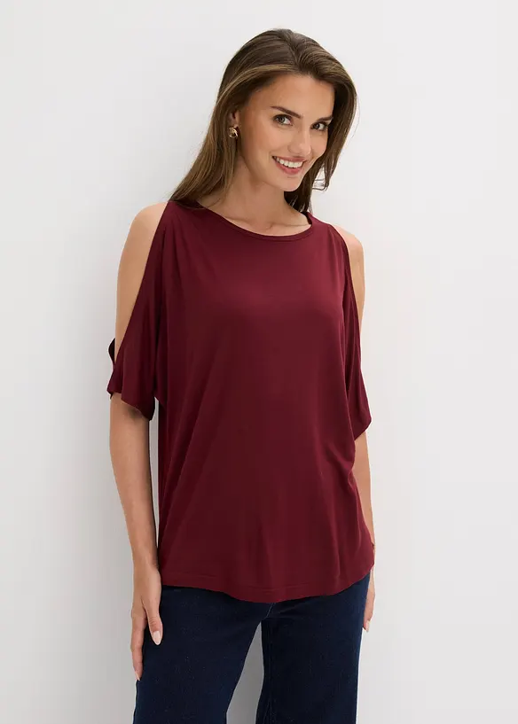 Cold-Shoulder-Shirt aus Viskose, bonprix