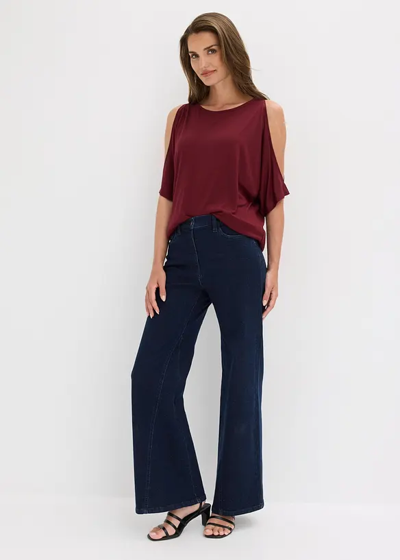 Cold-Shoulder-Shirt aus Viskose, bonprix