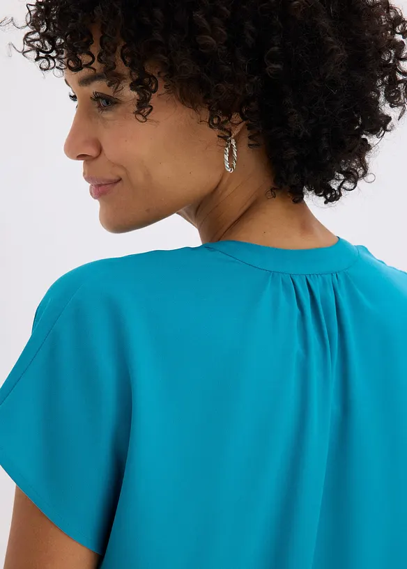 Chemisier manches courtes &agrave; boutonnage invisible, bonprix