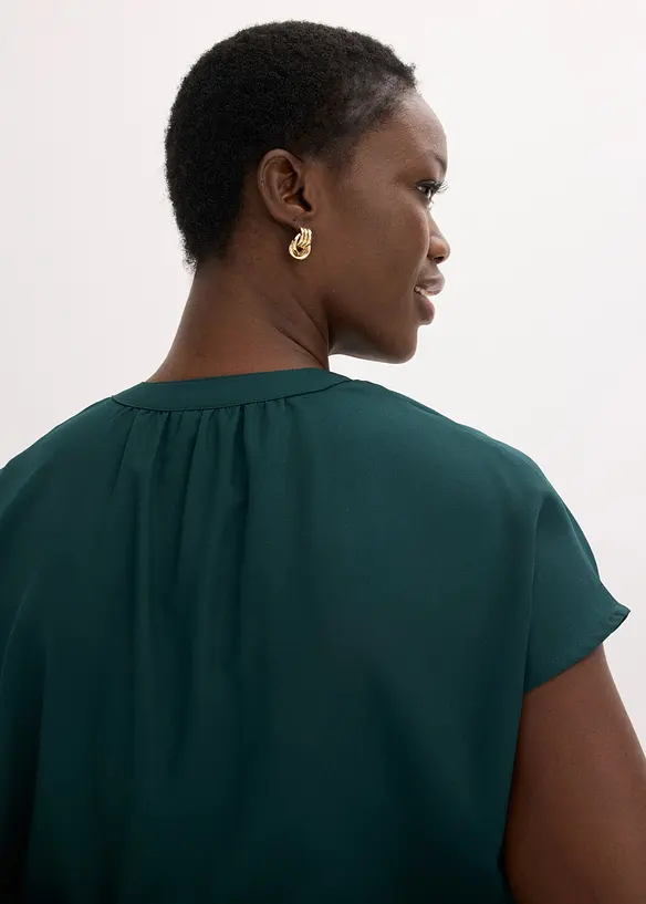 Chemisier manches courtes &agrave; boutonnage invisible, bonprix