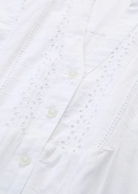 Chemisier &agrave; broderies anglaises, bonprix