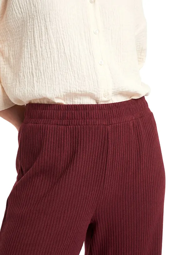 Jersey-Hose aus Rippe mit Bequembund, bonprix