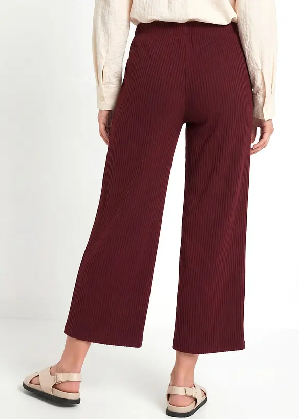 Jersey-Hose aus Rippe mit Bequembund, bonprix