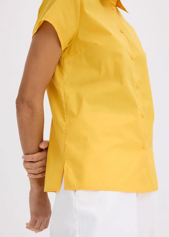 Chemisier manches courtes en popeline, bonprix