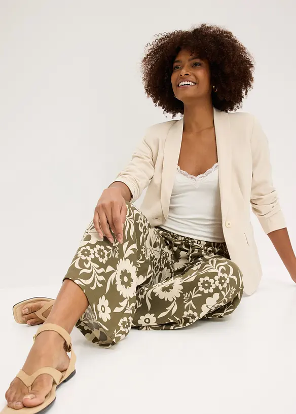 Marlenehose aus flie&szlig;ender Viskose, bonprix