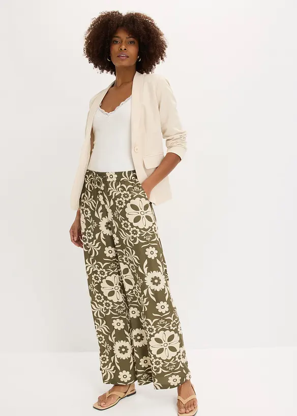 Marlenehose aus flie&szlig;ender Viskose, bonprix