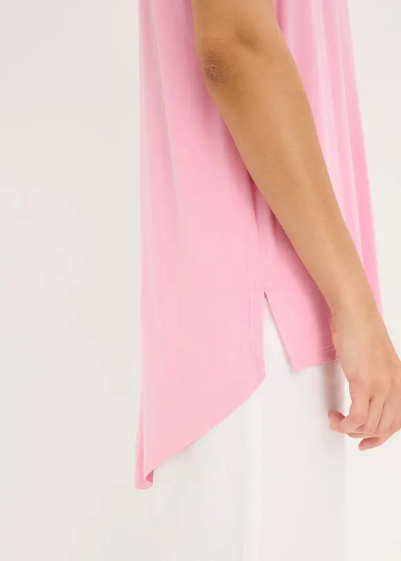 T-shirt long en viscose extensible, bonprix