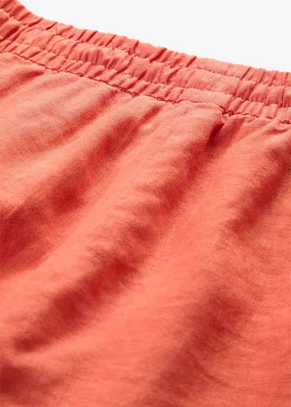 Pantalon taille &eacute;lastiqu&eacute;e 100% lin, bonprix