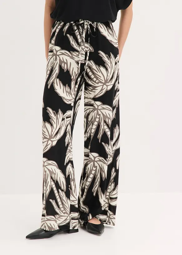 Pantalon large en viscose fluide, bonprix