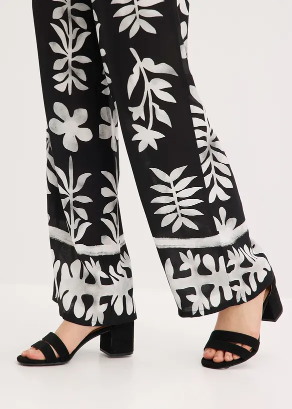 bedruckte Hose aus flie&szlig;ender Viskose, bonprix