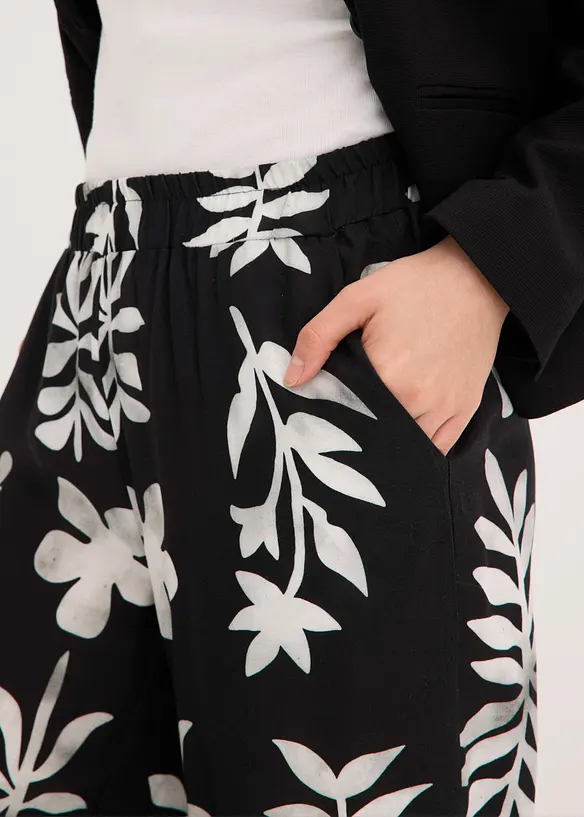 bedruckte Hose aus flie&szlig;ender Viskose, bonprix