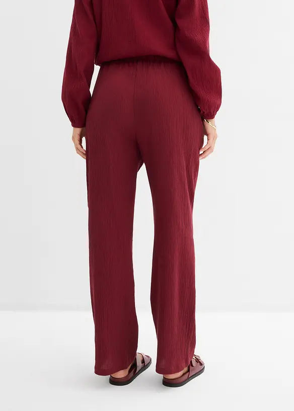 Schlupfhose aus strukturiertem Crinkle, bonprix