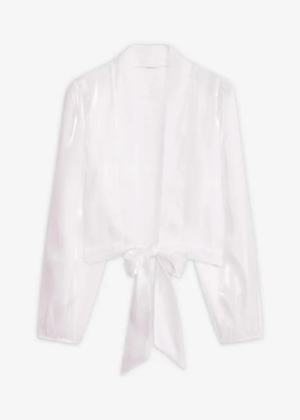 Bolero aus feinem T&uuml;ll mit Binde-Detail, bonprix