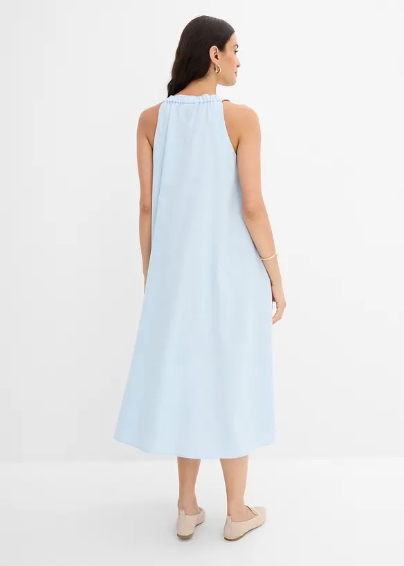 Robe midi fluide et &eacute;vas&eacute;e, bonprix