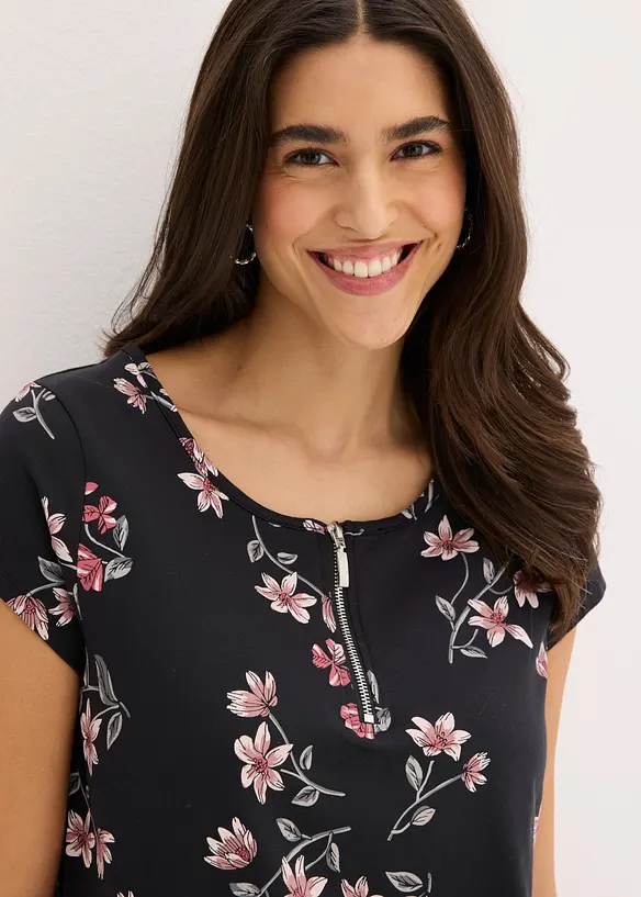 T-shirt oversize en coton extensible, bonprix