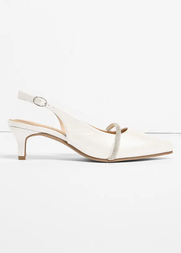 Escarpins slingback avec strass, bonprix