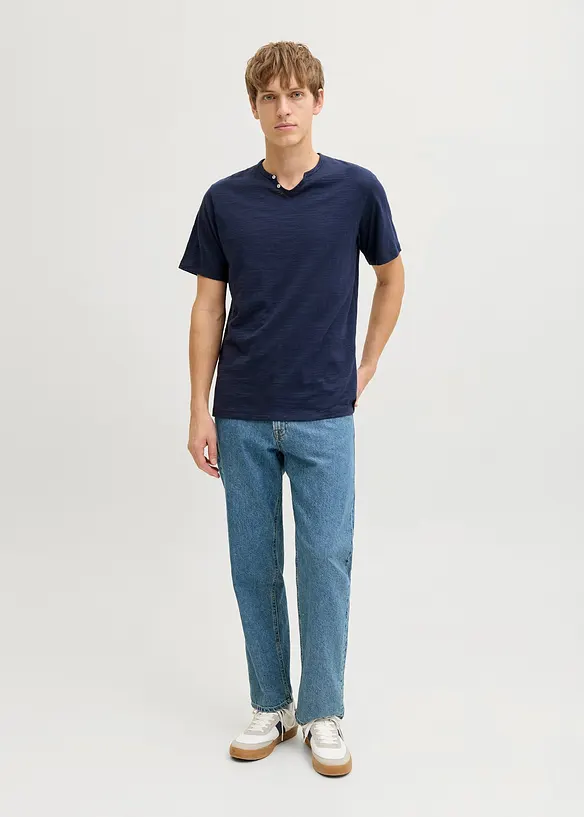 JJ REBEL Henleyshirt aus reiner Baumwolle, JJ REBEL