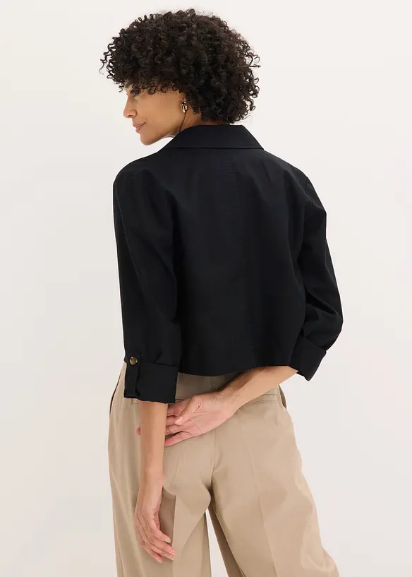 Blusenjacke aus Leinenmix, bonprix