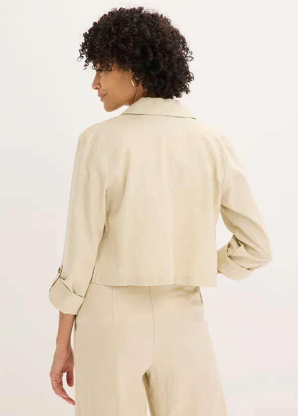 Blusenjacke aus Leinenmix, bonprix
