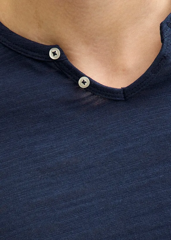 JJ REBEL Henleyshirt aus reiner Baumwolle, JJ REBEL