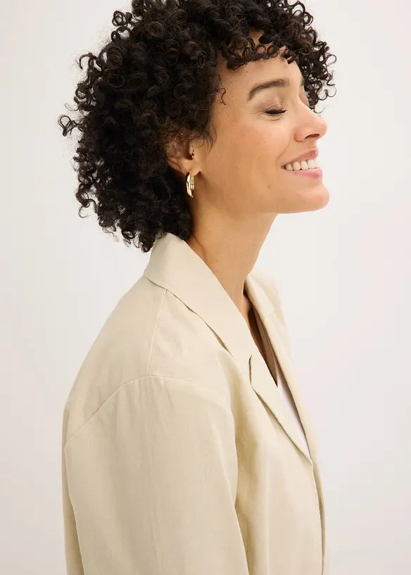 Blusenjacke aus Leinenmix, bonprix