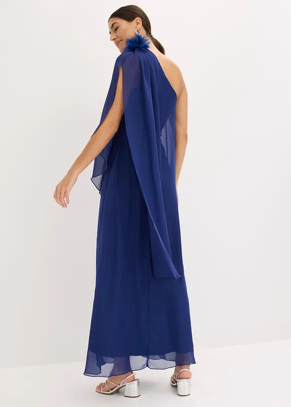 Abendkleid aus feinem Chiffon mit Blumenapplikation, bonprix