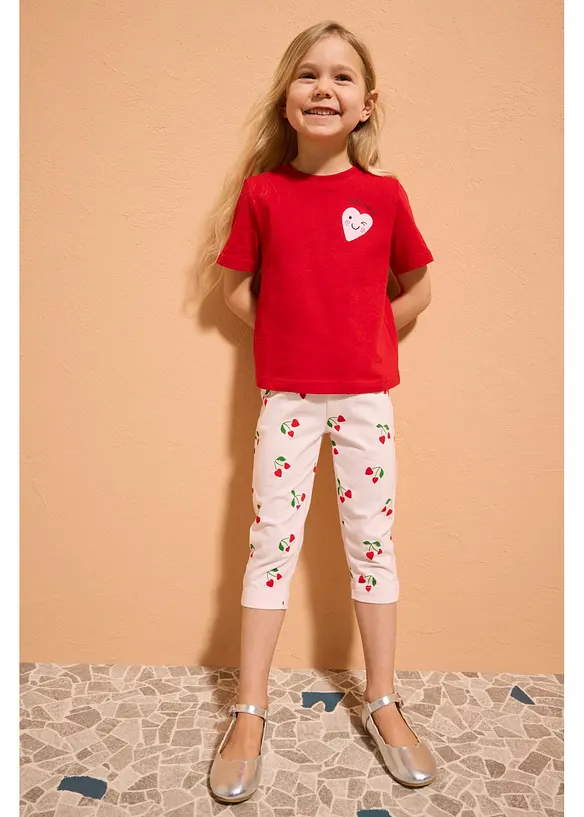 Capri-Leggings aus elastischem Bio-Baumwoll-Mix (3er Pack), bonprix