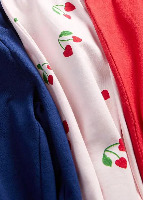 Capri-Leggings aus elastischem Bio-Baumwoll-Mix (3er Pack), bonprix