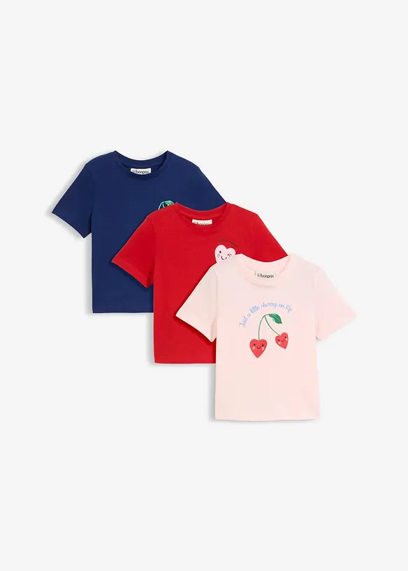 T-Shirt aus reiner Bio-Baumwolle (3er Pack), bonprix