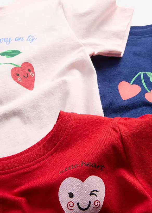 T-Shirt aus reiner Bio-Baumwolle (3er Pack), bonprix