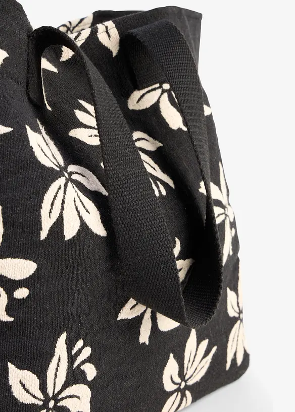 Cabas en toile &agrave; motif floral, bonprix