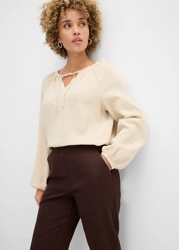 Pantalon ballon en twill, bonprix