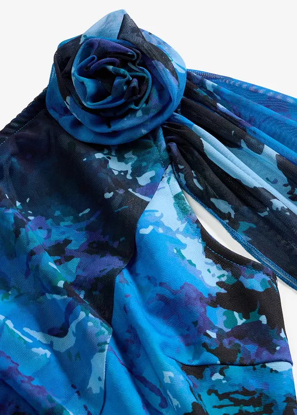 Robe de soir&eacute;e une &eacute;paule avec application de fleur, bonprix