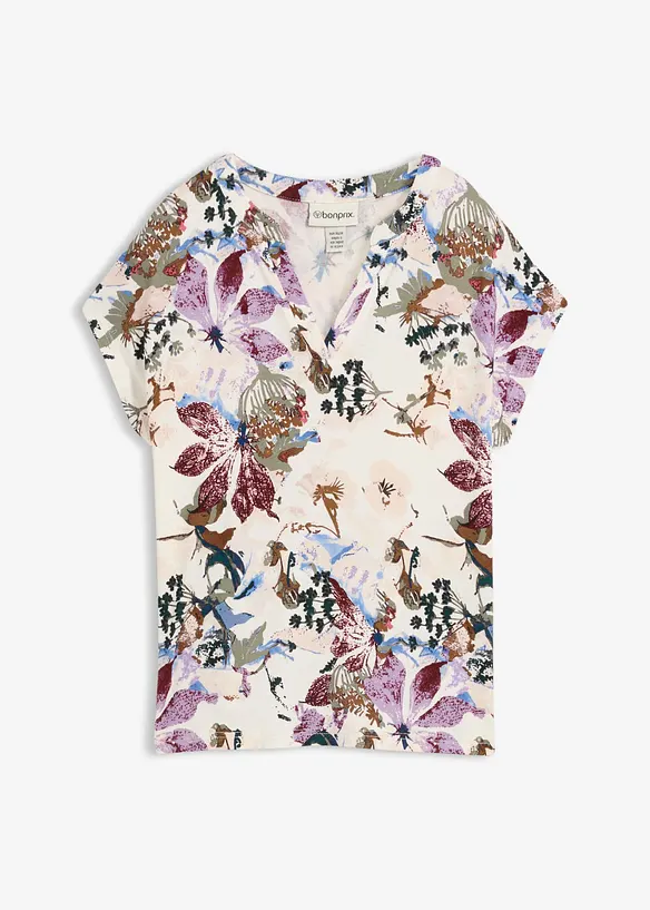 Tunique &agrave; manches courtes en viscose fluide, bonprix