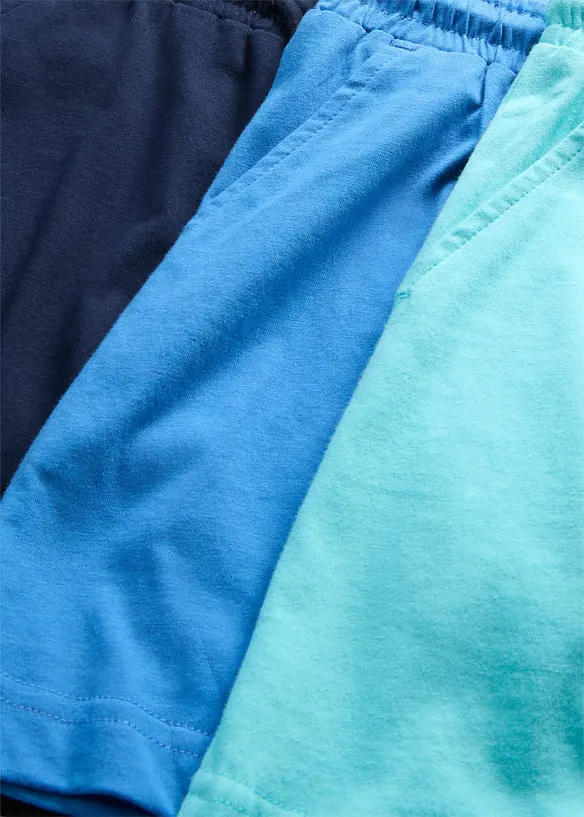 Lot de 3&nbsp;bermudas en jersey 100% coton, bonprix