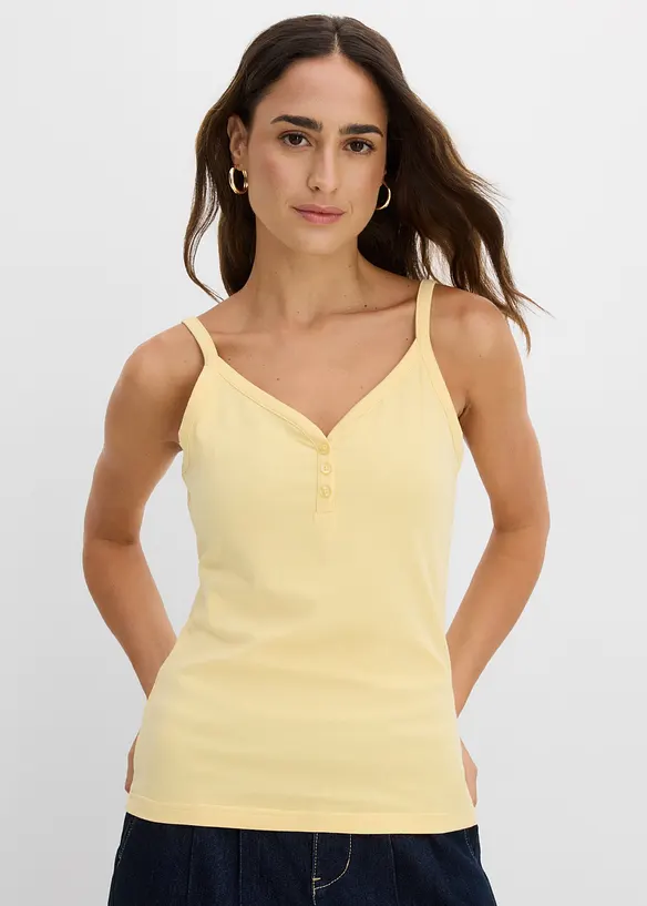 Lot de 2 tops bretelles spaghetti en jersey coton, bonprix